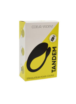 TANDEM Noir, stimulateur pour couple USB avec télécommande en silicone médical  - BQ125BLK